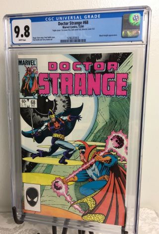 Doctor Strange 68 Cgc 9.  8 1984 Marvel Black Knight Comic Rare Triple Cover
