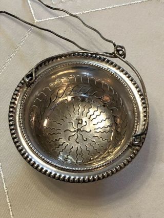 Fine Antique 3 Silver Sterling French Tea Strainers 4