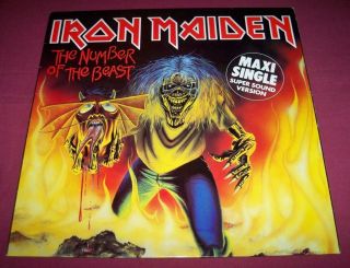 Iron Maiden Number Of The Beast,  12 " Maxi Vinyl Card Sleeve Emi 1982 Netherlands