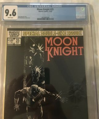 Moon Knight 25 1st Black Spectre Cgc Nm,  White Pages Bronze Age Marvel Comics