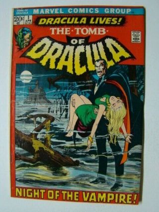 1972 Tomb Of Dracula 1 Neal Adams Cover & Gene Colan Interior Art Vg