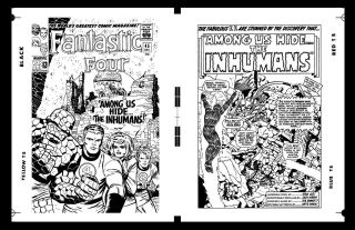 Jack Kirby Fantastic Four 45 Cover And Pg 1 Rare Large Production Art