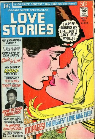 Scarce Dc 100 - Page Spectacular 5 Love Stores Comic Book My Shameful Past,