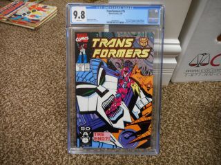 Transformers 75 Cgc 9.  8 Marvel 1991 The End White Pgs Late Issue Bomburst