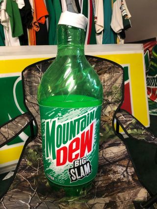 Mountain Dew Big Slam 1liter Inflatable Bottle Holds Air Man Cave Over 2’ Tall
