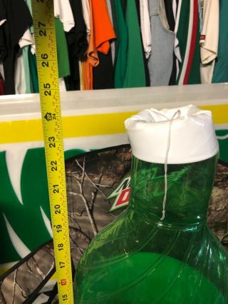 Mountain Dew BIG SLAM 1liter inflatable bottle holds air MAN CAVE over 2’ tall 2