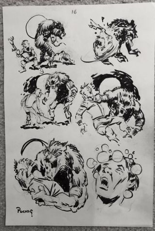 Mike Ploog Pen And Ink Art Thicker Than Blood The Werewolf Page