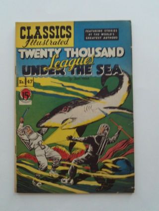 Classics Illustrated 47 - Twenty Thousand Leagues Under The Sea - Hrn 78 Vg