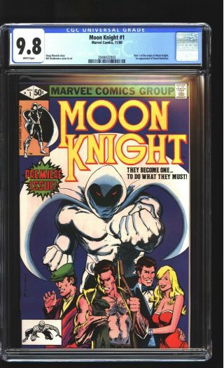 Moon Knight 1 Cgc 9.  8 Nm/mint 1st Raoul Bushman Bill Sienkiewicz Cover Marvel
