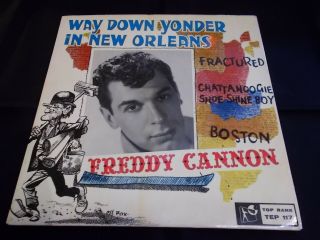Freddy Cannon - Way Down Yonder In Orleans Ep 1960 Top Rank Sweden P/s Ex
