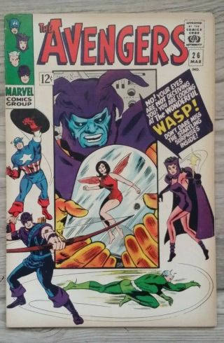 Marvel Comics Avengers 26 Silver Age (1966) Comic Jack Kirby Stan Lee