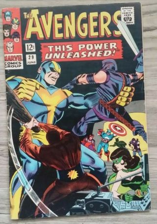 Marvel Comics Avengers 29 Silver Age (1966) Comic Jack Kirby Stan Lee
