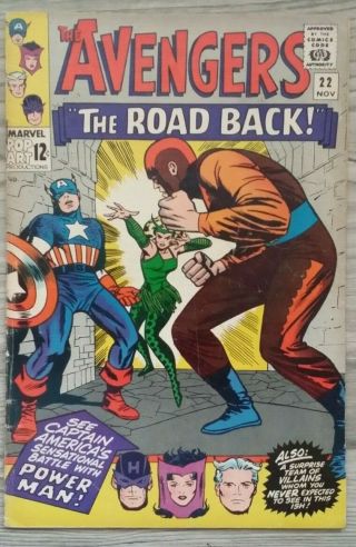 Marvel Comics Avengers 22 Silver Age (1965) Comic Jack Kirby Stan Lee
