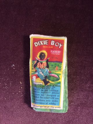 Vintage Dixie Boy Brand Flashlight Label