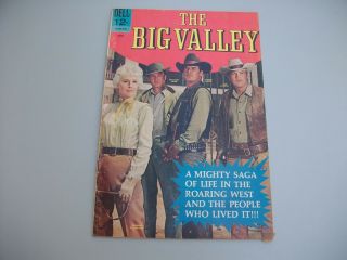 The Big Valley 1 Dell Comic Book June 1966 Lee Majors Barbara Stanwyck