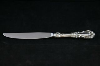 Reed & Barton Burgundy Sterling Silver Handle Dinner Knife Modern Blade - 9 1/2 "