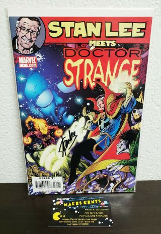 Stan Lee Meets Doctor Strange Signed Autographed Comic Book Rare Spiderman
