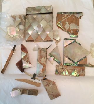 Card Cases Mother Of Pearl Spares Antique Quality Items Project