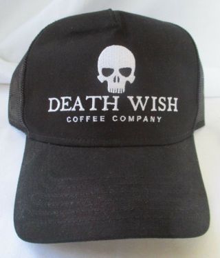 Death Wish Coffee Company Mesh Trucker Snapback Cap Hat -