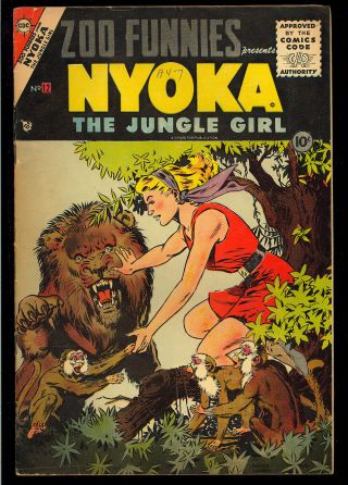 Zoo Funnies Presents Nyoka The Jungle Girl 12 Good Girl Charlton 1955 Vg