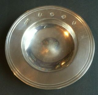 Solid Sterling 925 Silver Vintage Fully Hallmarked Ashtray 46.  7 Grams