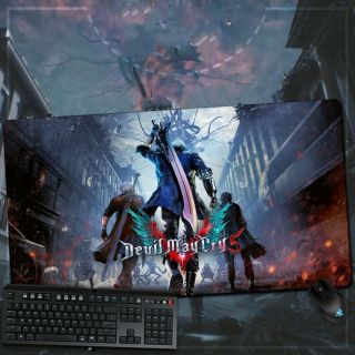 Dmm Devil May Cry 5 Dante Nico Non - Slip Mouse Pad Large Table Mats For Gift