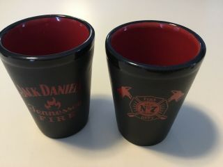 Set Of Two Jack Daniels " Tennessee Fire " Shot Glasses -