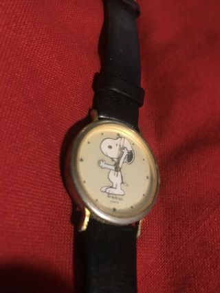Vintage Peanuts Snoopy Charlie Brown Armitron Quartz Wrist Watch 1958