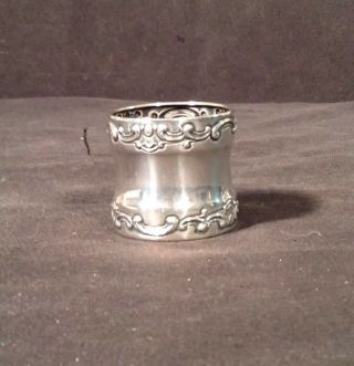 Antique Gorham Sterling Silver Napkin Ring Fancy Edge