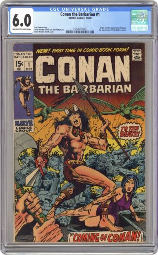 Conan The Barbarian (marvel) 1 1970 Cgc 6.  0 1554571003