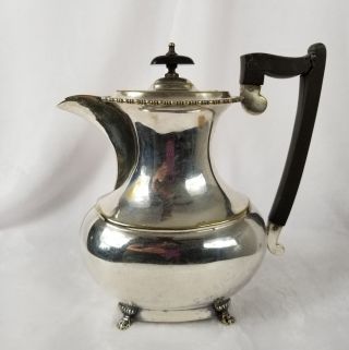 Vintage Footed Sheffield Silver Plate Coffee Tea Pot Epns England