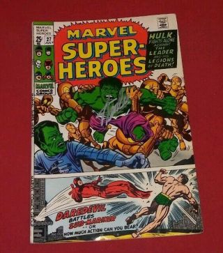 Marvel - Heroes 27 Vf - 7.  5 Signed Stan Lee & Jack Kirby Sub - Mariner L@@k