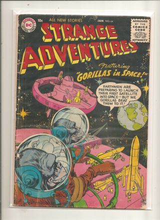 1956 Dc Strange Adventures 64 Sci - Fi Comic Book Golden Age Gorillas In Space