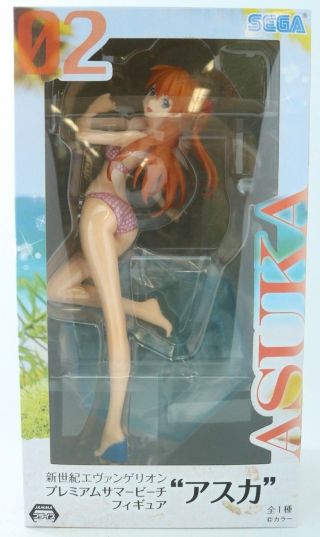 Sega Evangelion Premium Summer Beach Asuka Figure Authentic Sega Japan Bx1174