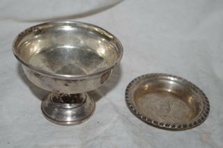 Vintage Sterling Silver Scrap 102.  9 Gram R B Weighted Cup & Dish Plate