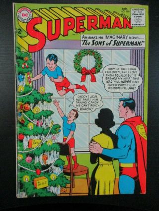 Superman 166,  Vg,  4.  5,  1964,  The Sons Of Superman,  Imaginary Novel