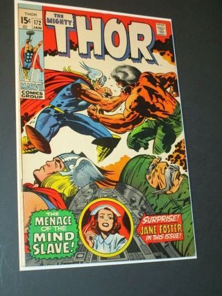 Thor 172 Key 1970 Jack Kirby Cover & Art; Jane Foster Appearance