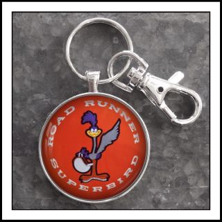 Vintage Plymouth Road Runner Suberbird Emblem Photo Keychain Mopar Gift 