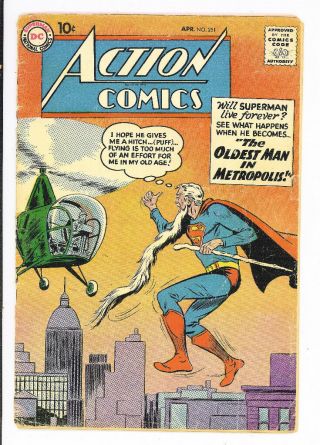 Action Comics 251 Dc 1959 Last Tommy Tomorrow Vg