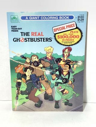 Vintage 1989 The Real Ghostbusters Saturday Morning Tv Coloring Book