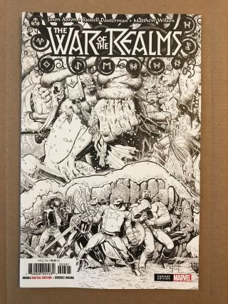 War Of The Realms 3 - 1:200 B&w Incentive Variant By Arthur Adams