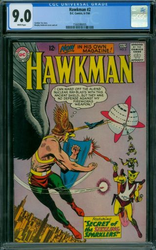 Hawkman 2 Cgc 9.  0 - White Pages