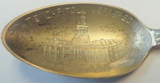 Sterling Silver Souvenir Spoon Capitol Jefferson City Missouri 2