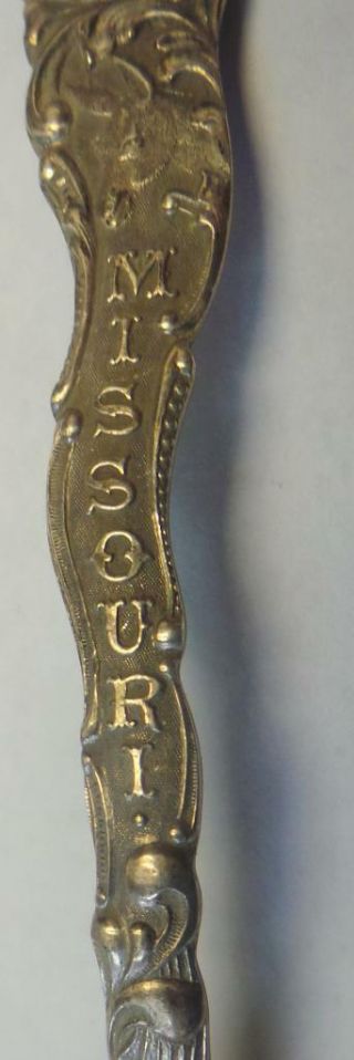Sterling Silver Souvenir Spoon Capitol Jefferson City Missouri 4