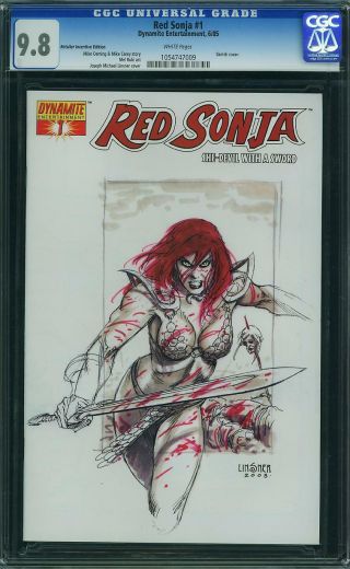 Red Sonja 1 Cgc 9.  8 Jml Linsner Cover Retailer Incentive 1 In 65 Nm/mt Dynamite