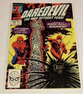 Daredevil 270 1st Blackheart Signed John Romita Jr Marvel Key 1989