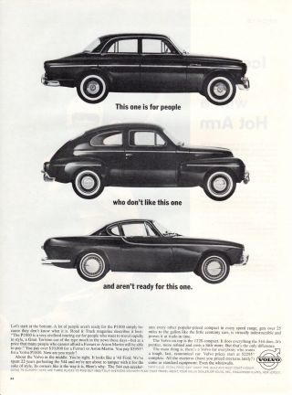 Vintage Automobile Print Car Ad Volvo P1800 Sports Car Aren 