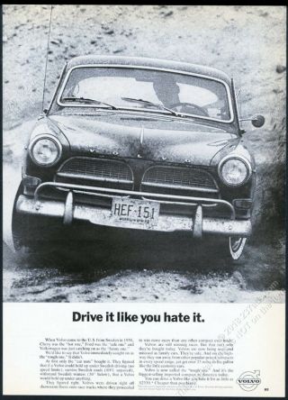 1964 Volvo 122 Car Photo Drive It Like You Hate It Vintage Print Ad