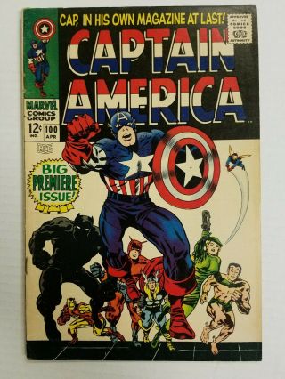 Captain America 100 (apr 1968) Silver Age.  Marvel.  Key Book