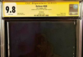 DC Comics BATMAN 608 CGC SS 9.  8 Foil Variant Jim Lee & Williams HUSH CATWOMAN 2